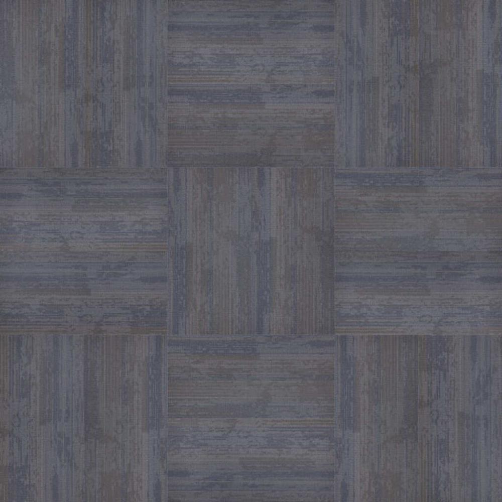 (image for) Next Floor Element 19.7\" x 39.4\" Solution-Dyed Twisted Polypropylene Carpet Tiles - Blue Stone NF764007
