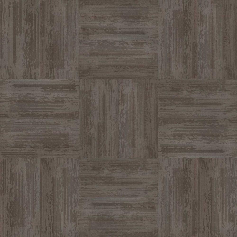 (image for) Next Floor Element 19.7\" x 39.4\" Solution-Dyed Twisted Polypropylene Carpet Tiles - Mocha NF764013