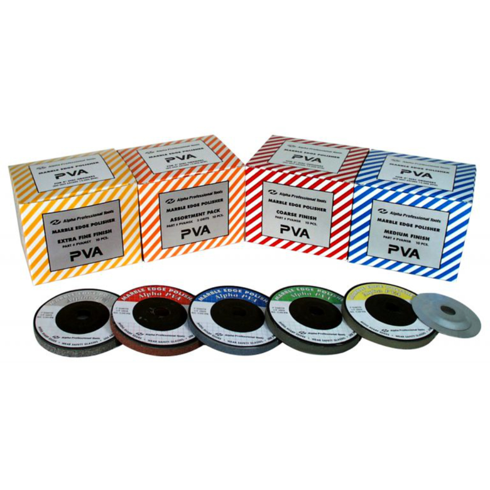 (image for) ALPHA PVAMSY 4\" MS Polishing Wheel Extra Fine 600 Grit - 10 Pack