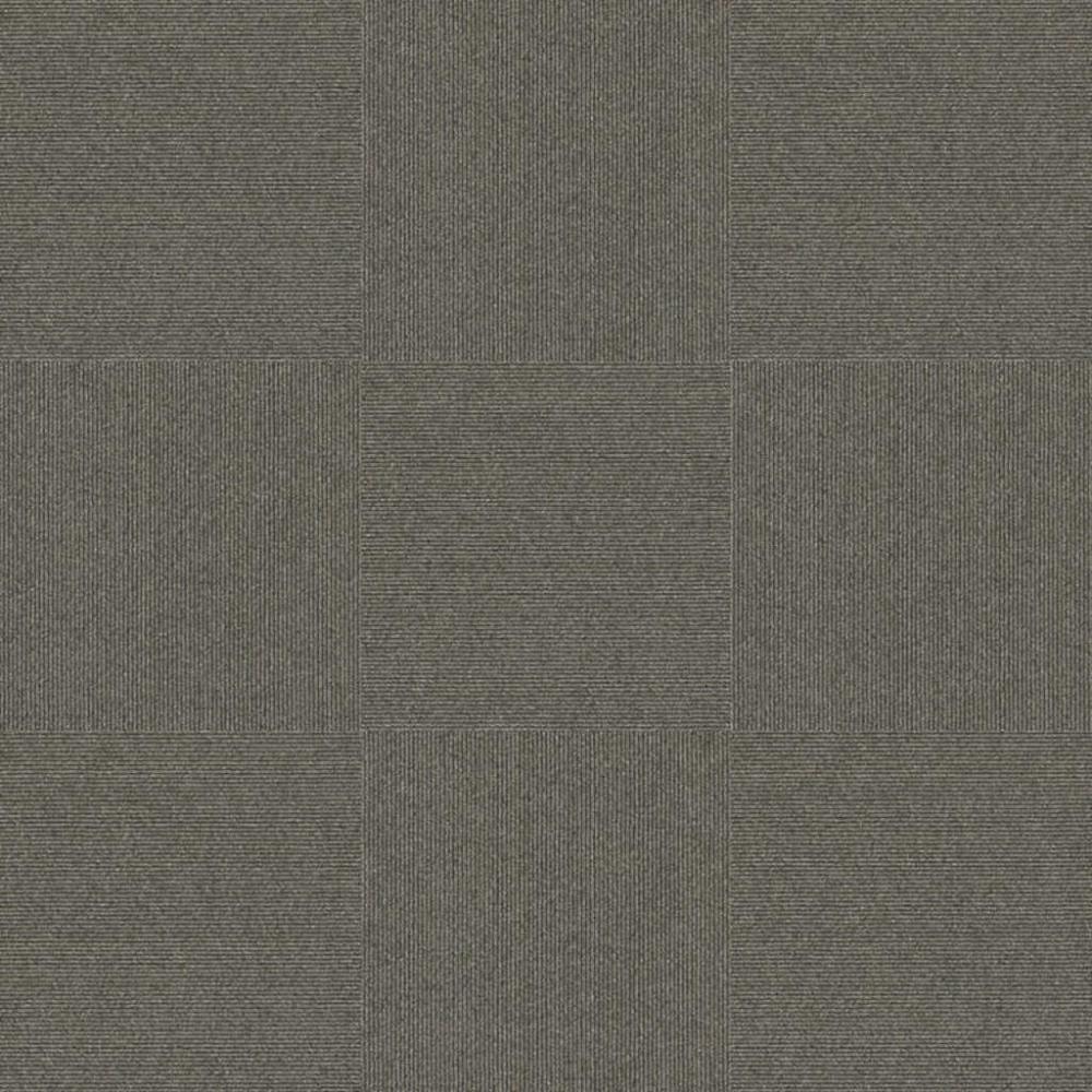 (image for) Next Floor Pinstripe 19.7\" x 19.7\" Solution-Dyed Twisted Polypropylene Carpet Tiles - Sequoia NF877002