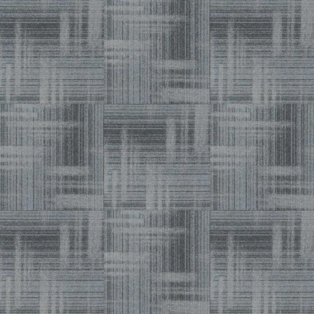 (image for) Next Floor Bandwidth 19.7\" x 19.7\" Solution-Dyed Nylon Carpet Tiles - Silver Lining NF883007
