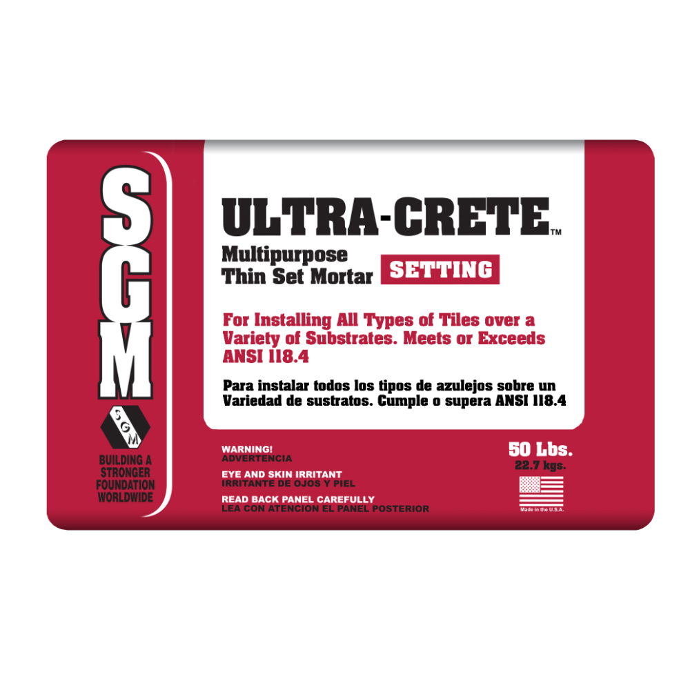 (image for) SGM UGA103 Ultra-Crete Multi-Purpose Thin-Set Mortar 50 Lbs. - Gray