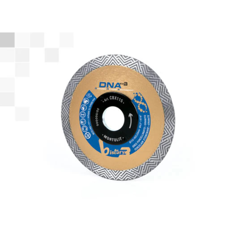 (image for) MONTOLIT CBX100 4" Gold Line Bistoury Continuous Rim Blade