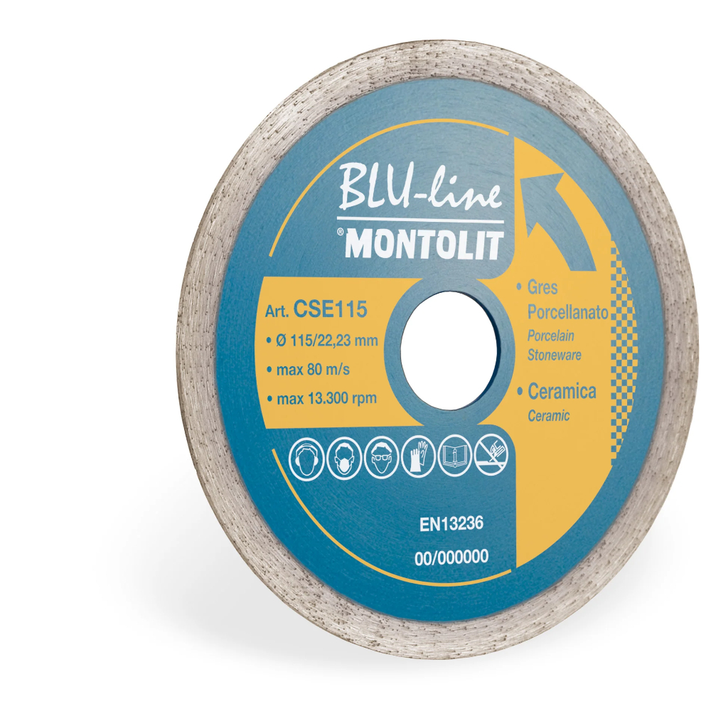 MONTOLIT CSE115 4.5" Blue Line Evolution Continuous Rim Blade