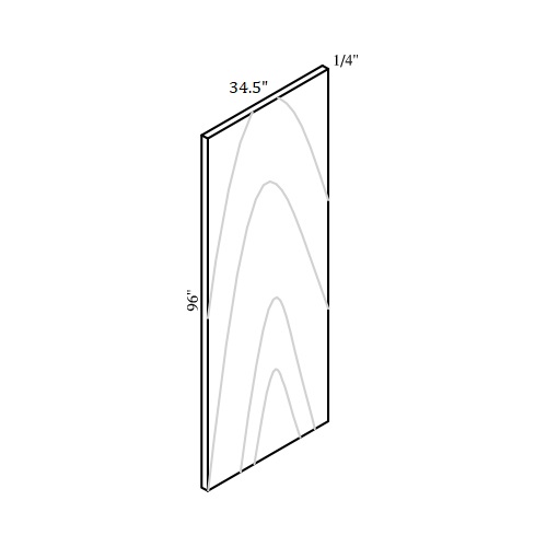 (image for) Castleton 34" x 96" Finished Back Panel - CAS-FRP3496 - Click Image to Close