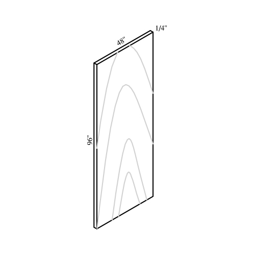 (image for) Castleton 48" x 96" Finished Back Panel - CAS-FBP4896 - Click Image to Close