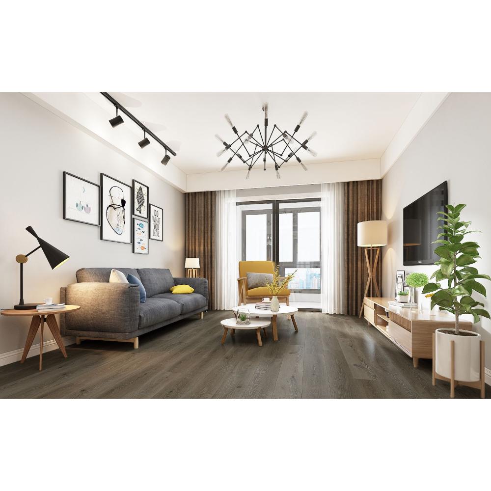 LIONS FLOOR Grande 7" x 48" SPC Vinyl Plank - Flint Mocha - LI-HP02