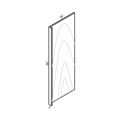 (image for) Brae 28\" x 96\" Refrigerator End Panel - BRA-REP2896-3