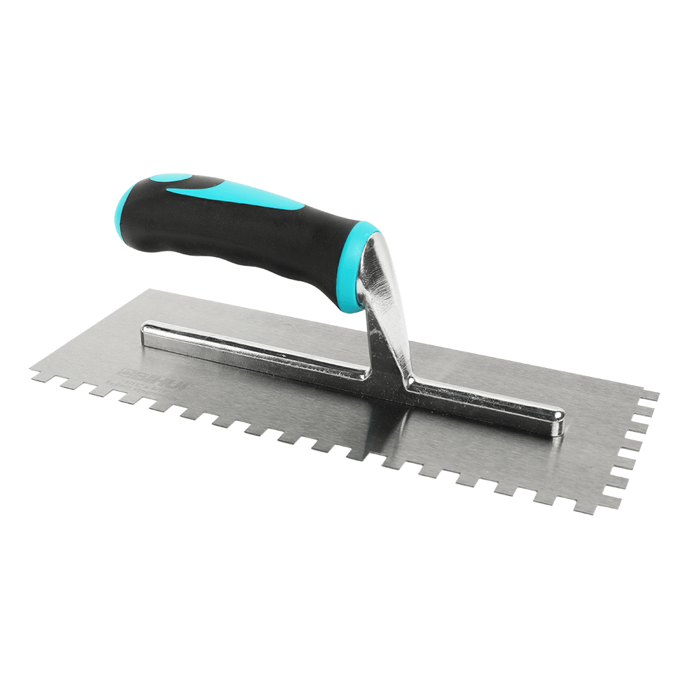 (image for) BIHUI PTCB08 Square Notch Trowel w/ Soft Grip - 5/16\"