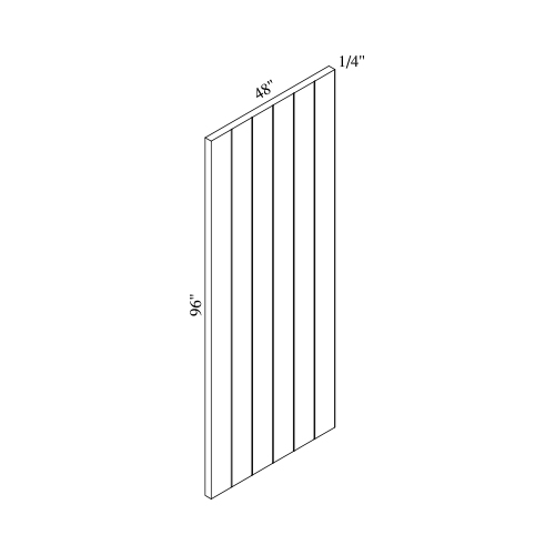 (image for) Brae 48\" x 96\" V-Groove Panel - BRA-VGP4896