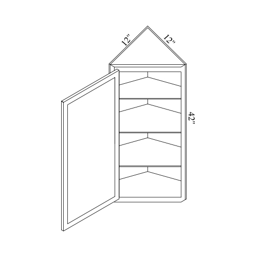 (image for) Brae 12\" x 42\" Angled End Wall Cabinet - BRA-WA1242