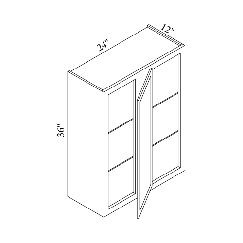 (image for) Brae 24\" x 36\" Blind Corner Wall Cabinet - BRA-WBC2436