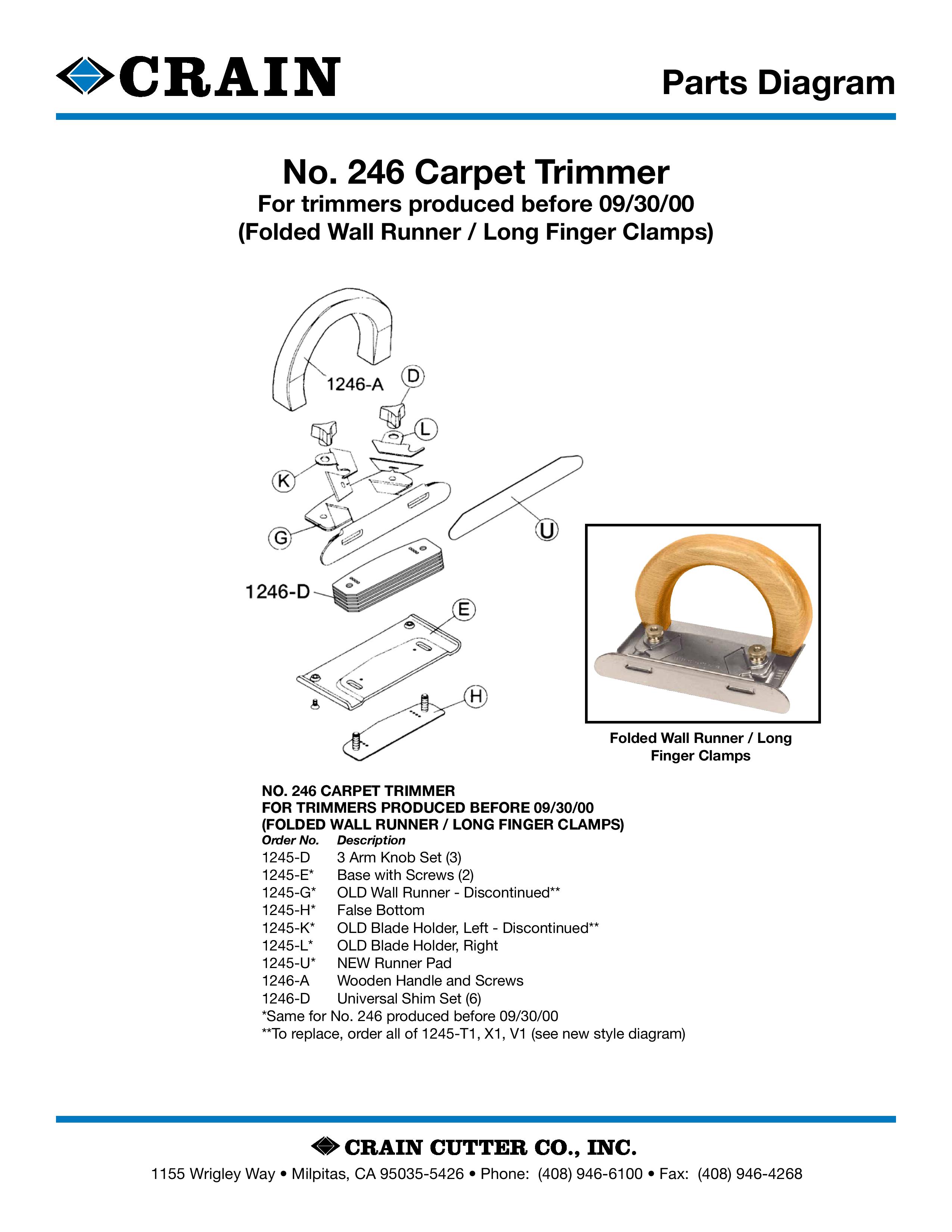 Crain - 246 - Carpet Trimmer