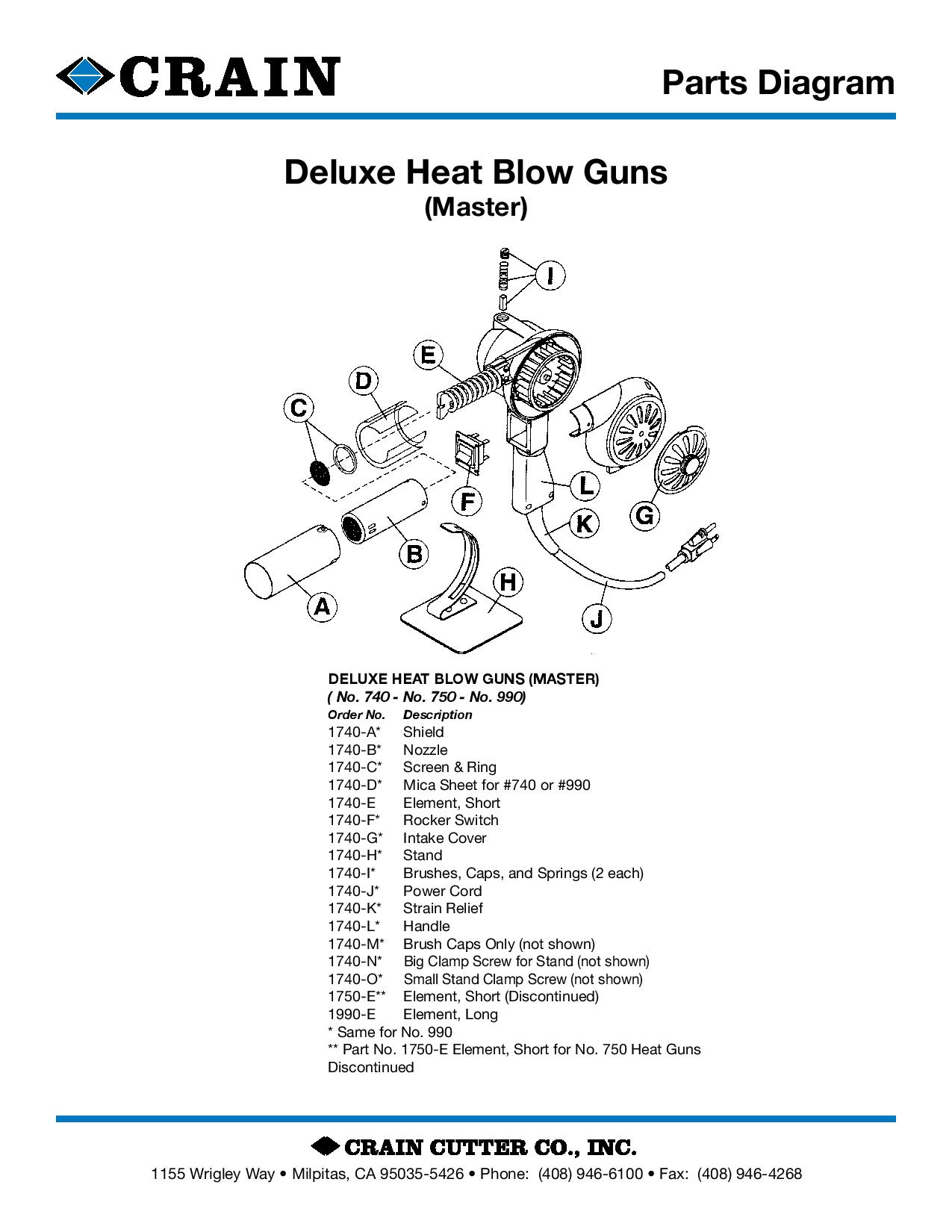 740 Deluxe 750 Degree Heat Gun - Discontinued