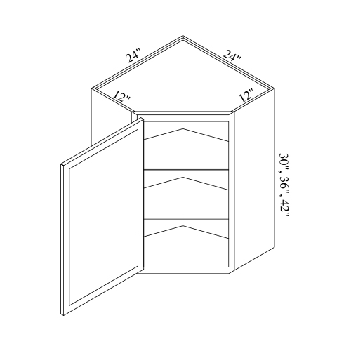 Diagonal Corner Wall Cabinets