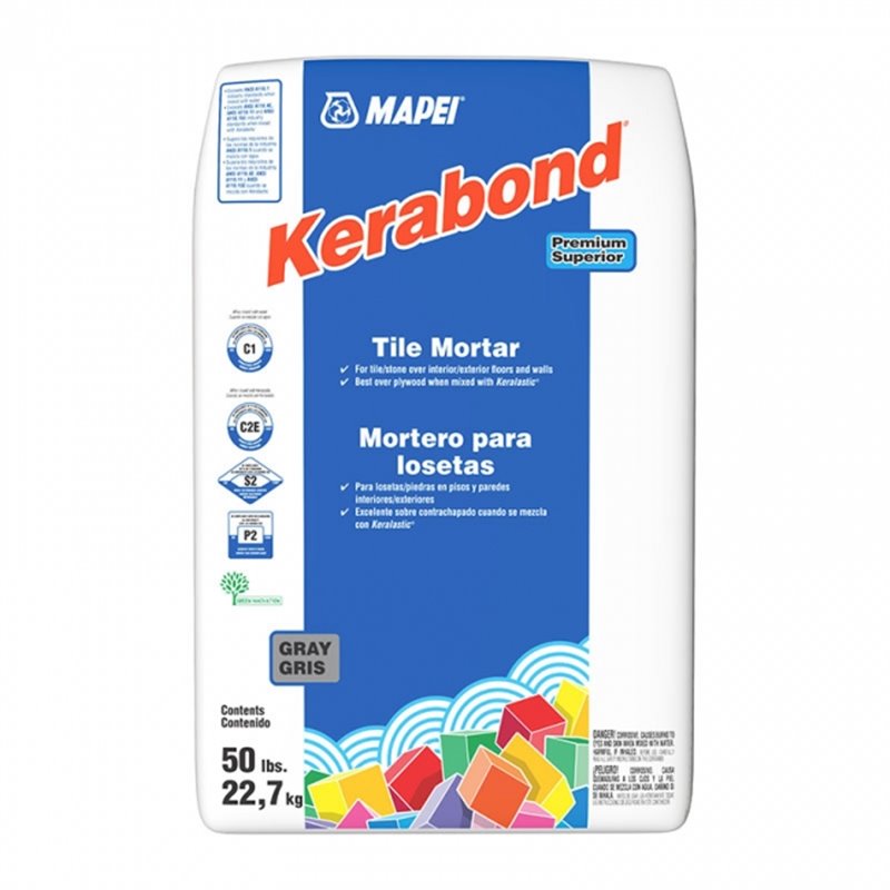 Mapei Kerabond Premium Dry-Set Tile Mortar Gray - 50 Lb. Bag