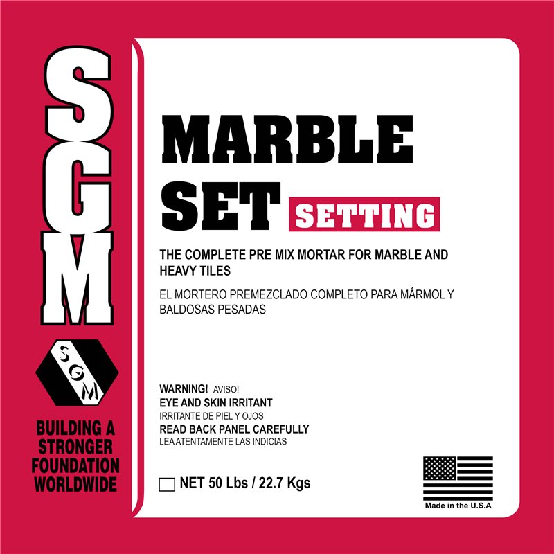 SGM MSW222 Marble Set Mortar White - 50 Lbs.