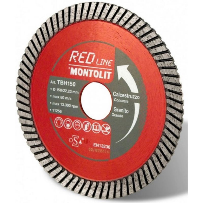 Montolit TBH150 6\" Red Line Blade for MOTO Flash Line