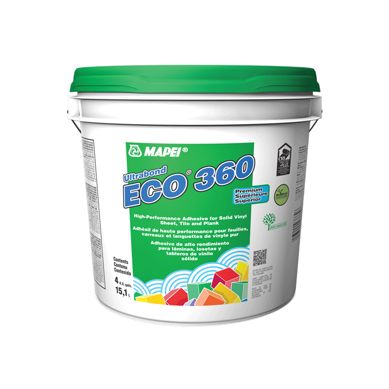 Mapei Ultrabond ECO 360 Premium High-Performance Adhesive for Solid Vinyl Sheet Tile and Plank - 4 Gal. Pail