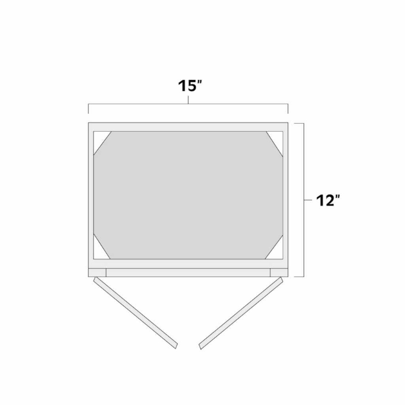Aspen White 15" x 12" Single Decorative Stacker Wall Cabinet w/ Plain Glass Door - ASP-W1512PG