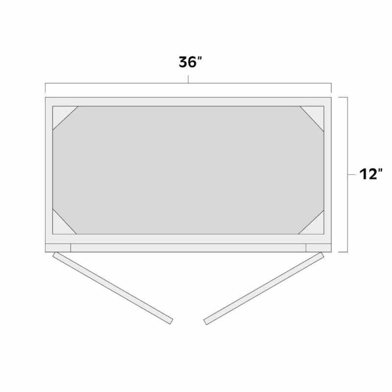 Aspen White 36" x 12" Double Decorative Stacker Wall Cabinet w/ Plain Glass Door - ASP-W3612PG