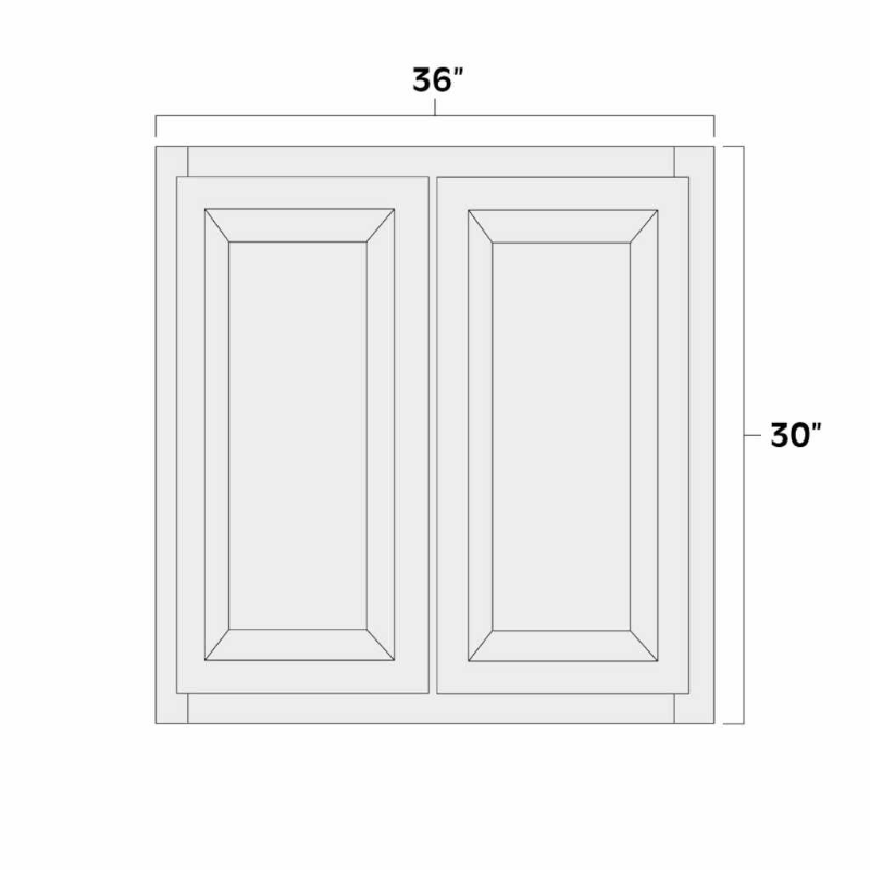 Aspen White 36" x 30" Double Doors Wall Cabinet - ASP-W3630