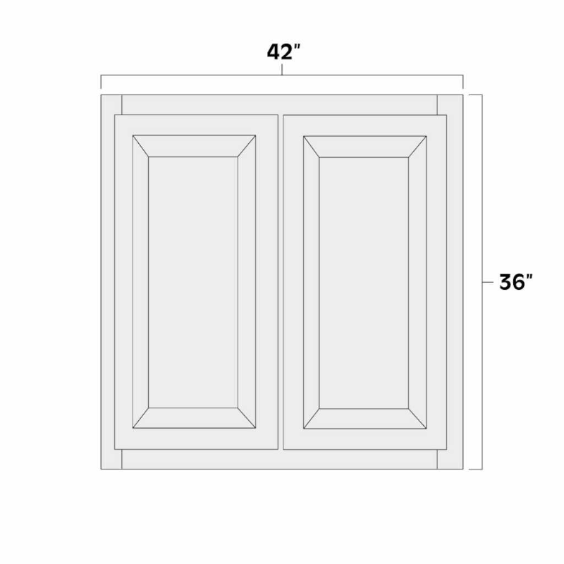 Aspen White 42" x 36" Double Doors Wall Cabinet - ASP-W4236