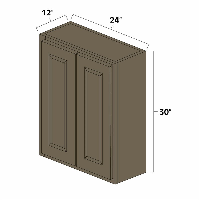 Winchester Grey 24" x 30" Double Doors Wall Cabinet - WIN-W2430