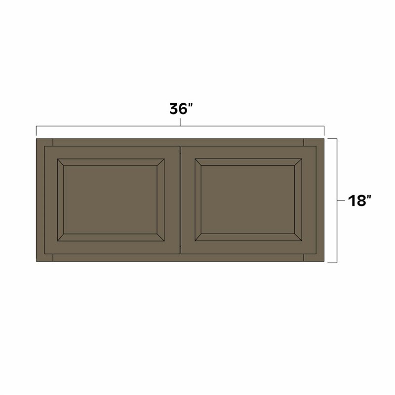 Winchester Grey 36" x 18" Bridge Wall Cabinet - WIN-W3618