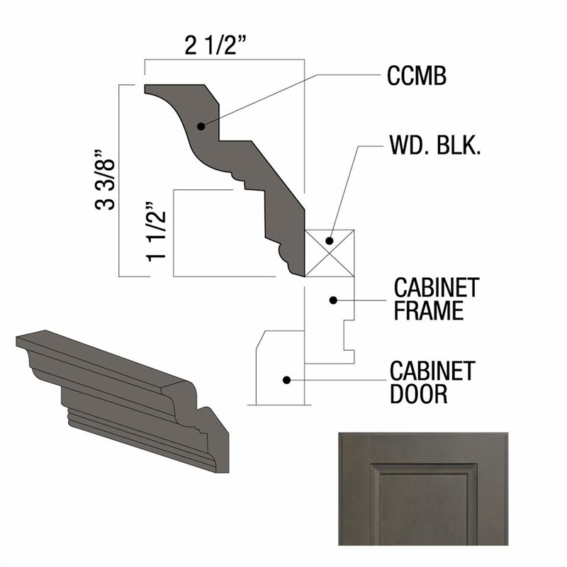 West Point Grey 96" Crown Molding - WPG-LCM8 - Click Image to Close
