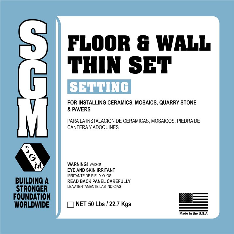 SGM 727 Floor and Wall Thin-Set Mortar White - 50 Lbs.