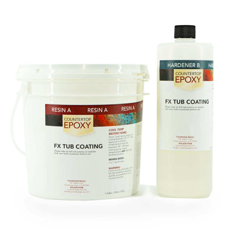 Countertop Epoxy FX Tub Coating Bathtub Refinish - Red Copper