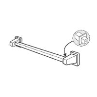 Gundlach 24-C 24" Replaceable Towel Bar - Clear