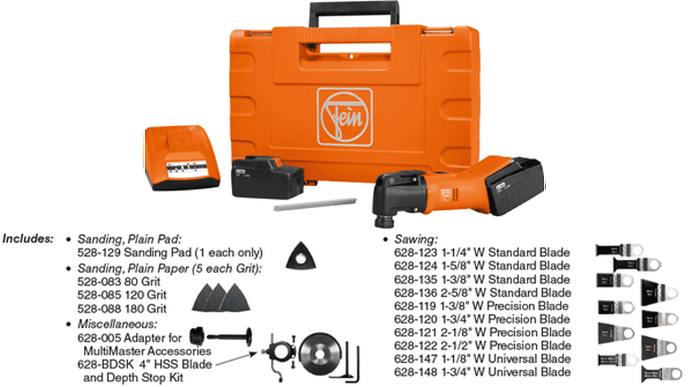 Fein 628Q-B-HIK-C Cordless Tool with Hardwood Installer Kit and Case