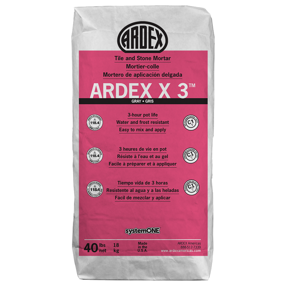 Ardex X 3 Tile and Stone Mortar (White) - 40 Lb. Bag