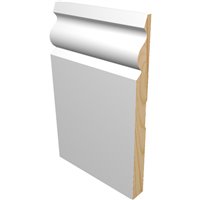 M Trim 725 11/16" x 7-1/4" Primed Pine Traditional Baseboard
