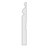 (image for) M-Trim 725 11/16" x 7-1/4" x 16' Primed Pine Baseboard - Traditional
