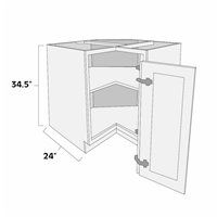 (image for) White Shaker 33" Easy Reach Base Cabinet - AMCWS-BER33