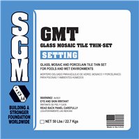 SGM GMT414 Glass Mosaic Tile Thin-Set Mortar White - 50 Lbs.