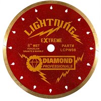 Diamond Professionals LCPW08 Lightning 8" Supreme Wet Saw Blade - Extreme Series