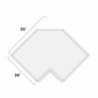 White Shaker 36" Lazy Susan Corner Base Cabinet - AMCWS-LS3612