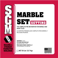 SGM MSW222 Marble Set Mortar White - 50 Lbs.