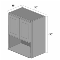 (image for) Platinum Shaker 30" x 30" Microwave Wall Cabinet - PS-MW3030