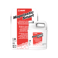 Mapei Mapelastic Smart 2 Part Roller-Grade Flexible Cementitious Membrane for Concrete Waterproofing and Protection Part B - 2 Gal. Jug