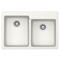 Pelican PL-175 Granite Composite Topmount/Undermount Kitchen Sink 33'' x 22" - Alpina