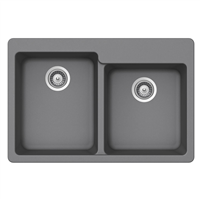 Pelican PL-175 Granite Composite Topmount/Undermount Kitchen Sink 33'' x 22" - Chroma