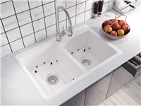 Pelican PL-175 Granite Composite Topmount/Undermount Kitchen Sink 33'' x 22" - Gunmetal
