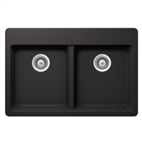 Pelican PL-200 Granite Composite Topmount/Undermount Kitchen Sink 33'' x 22" - Onyx