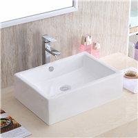 Pelican PL-3082 Porcelain Vessel Bathroom Sink 20 1/2'' x 14 1/4'' - White