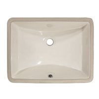 Pelican PL-3099 Porcelain Undermount Bathroom Sink 18" x 13" - Bone